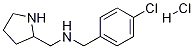 (4-Chloro-benzyl)-pyrrolidin-2-ylmethyl-amine hydrochloride Struktur