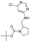 2-[(6-Chloro-pyrimidin-4-ylamino)-methyl]-pyrrolidine-1-carboxylic acid tert-butyl ester Struktur