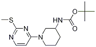 [1-(2-Methylsulfanyl-pyrimidin-4-yl)-piperidin-3-yl]-carbamic acid tert-butyl ester Struktur