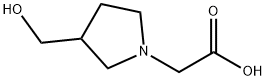 (3-HydroxyMethyl-pyrrolidin-1-yl)-acetic acid Struktur