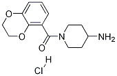 (4-AMino-piperidin-1-yl)-(2,3-dihydro-benzo[1,4]dioxin-5-yl)-Methanone hydrochloride Struktur