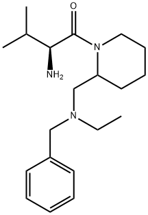 (S)-2-AMino-1-{2-[(benzyl-ethyl-aMino)-Methyl]-piperidin-1-yl}-3-Methyl-butan-1-one Struktur