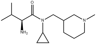 (S)-2-AMino-N-cyclopropyl-3-Methyl-N-(1-Methyl-piperidin-3-ylMethyl)-butyraMide Struktur