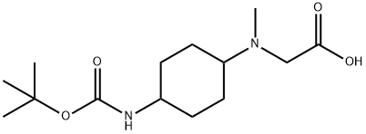 [(4-tert-ButoxycarbonylaMino-cyclohexyl)-Methyl-aMino]-acetic acid Struktur