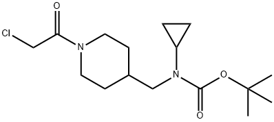 [1-(2-Chloro-acetyl)-piperidin-4-ylMethyl]-cyclopropyl-carbaMic acid tert-butyl ester Struktur