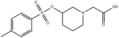 [3-(Toluene-4-sulfonyloxy)-piperidin-1-yl]-acetic acid Struktur