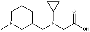 [Cyclopropyl-(1-Methyl-piperidin-3-ylMethyl)-aMino]-acetic acid Struktur