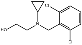 2-[Cyclopropyl-(2,6-dichloro-benzyl)-aMino]-ethanol Struktur