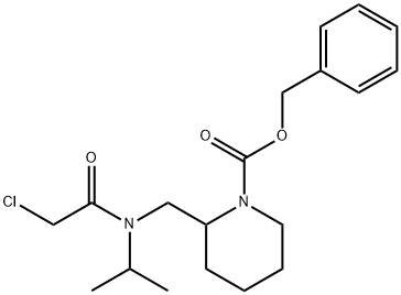 2-{[(2-Chloro-acetyl)-isopropyl-aMino]-Methyl}-piperidine-1-carboxylic acid benzyl ester Struktur