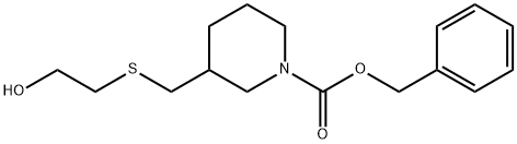 3-(2-Hydroxy-ethylsulfanylMethyl)-piperidine-1-carboxylic acid benzyl ester Struktur