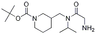 3-{[(2-AMino-acetyl)-isopropyl-aMino]-Methyl}-piperidine-1-carboxylic acid tert-butyl ester Struktur