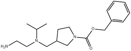 3-{[(2-AMino-ethyl)-isopropyl-aMino]-Methyl}-pyrrolidine-1-carboxylic acid benzyl ester Struktur