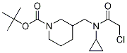 3-{[(2-Chloro-acetyl)-cyclopropyl-aMino]-Methyl}-piperidine-1-carboxylic acid tert-butyl ester Struktur