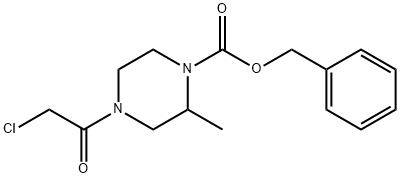 4-(2-Chloro-acetyl)-2-Methyl-piperazine-1-carboxylic acid benzyl ester Struktur