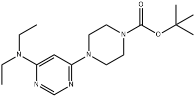 4-(6-DiethylaMino-pyriMidin-4-yl)-piperazine-1-carboxylic acid tert-butyl ester Struktur