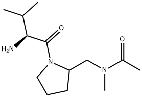 N-[1-((S)-2-AMino-3-Methyl-butyryl)-pyrrolidin-2-ylMethyl]-N-Methyl-acetaMide Struktur