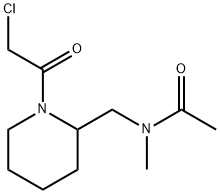 N-[1-(2-Chloro-acetyl)-piperidin-2-ylMethyl]-N-Methyl-acetaMide Struktur