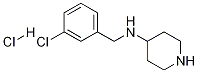 (3-Chloro-benzyl)-piperidin-4-yl-amine hydrochloride Struktur