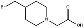 (4-BroMoMethyl-piperidin-1-yl)-acetic acid Struktur