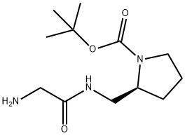 (S)-2-[(2-AMino-acetylaMino)-Methyl]-pyrrolidine-1-carboxylic acid tert-butyl ester Struktur