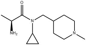 (S)-2-AMino-N-cyclopropyl-N-(1-Methyl-piperidin-4-ylMethyl)-propionaMide Struktur