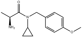 (S)-2-AMino-N-cyclopropyl-N-(4-Methoxy-benzyl)-propionaMide Struktur