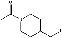 1-(4-IodoMethyl-piperidin-1-yl)-ethanone Struktur