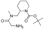 2-{[(2-AMino-acetyl)-Methyl-aMino]-Methyl}-piperidine-1-carboxylic acid tert-butyl ester Struktur