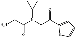 2-AMino-N-cyclopropyl-N-(2-oxo-2-thiophen-2-yl-ethyl)-acetaMide Struktur