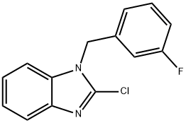 2-Chloro-1-(3-fluoro-benzyl)-1H-benzoiMidazole Struktur