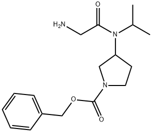 3-[(2-AMino-acetyl)-isopropyl-aMino]-pyrrolidine-1-carboxylic acid benzyl ester Struktur