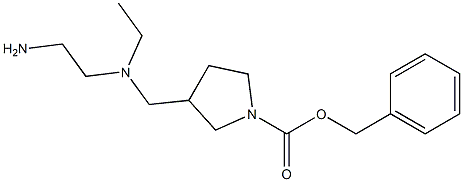 3-{[(2-AMino-ethyl)-ethyl-aMino]-Methyl}-pyrrolidine-1-carboxylic acid benzyl ester Struktur