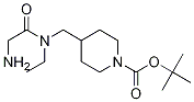 4-{[(2-AMino-acetyl)-ethyl-aMino]-Methyl}-piperidine-1-carboxylic acid tert-butyl ester Struktur