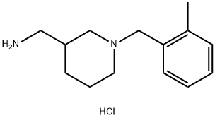 C-[1-(2-Methyl-benzyl)-piperidin-3-yl]-MethylaMine hydrochloride Struktur