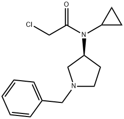 N-((S)-1-Benzyl-pyrrolidin-3-yl)-2-chloro-N-cyclopropyl-acetaMide Struktur