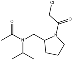 N-[1-(2-Chloro-acetyl)-pyrrolidin-2-ylMethyl]-N-isopropyl-acetaMide Struktur