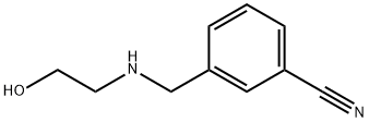 3-{[(2-hydroxyethyl)amino]methyl}benzonitrile Struktur