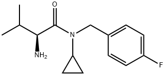 (S)-2-AMino-N-cyclopropyl-N-(4-fluoro-benzyl)-3-Methyl-butyraMide Struktur