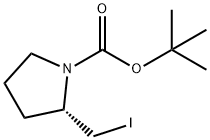 (S)-2-IodoMethyl-pyrrolidine-1-carboxylic acid tert-butyl ester Struktur