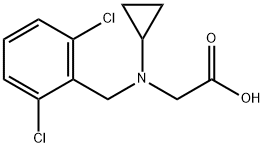 [Cyclopropyl-(2,6-dichloro-benzyl)-aMino]-acetic acid Struktur