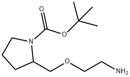 2-(2-AMino-ethoxyMethyl)-pyrrolidine-1-carboxylic acid tert-butyl ester Struktur