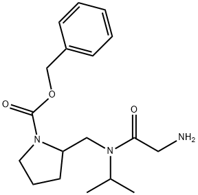 2-{[(2-AMino-acetyl)-isopropyl-aMino]-Methyl}-pyrrolidine-1-carboxylic acid benzyl ester Struktur