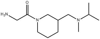 2-AMino-1-{3-[(isopropyl-Methyl-aMino)-Methyl]-piperidin-1-yl}-ethanone Struktur