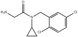 2-AMino-N-cyclopropyl-N-(2,5-dichloro-benzyl)-acetaMide Struktur