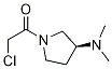 2-Chloro-1-((S)-3-diMethylaMino-pyrrolidin-1-yl)-ethanone Struktur