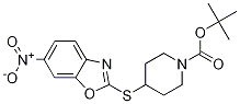 4-(6-Nitro-benzooxazol-2-ylsulfanyl
)-piperidine-1-carboxylic acid tert
-butyl ester Struktur