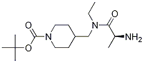 4-{[((S)-2-AMino-propionyl)-ethyl-aMino]-Methyl}-piperidine-1-carboxylic acid tert-butyl ester Struktur