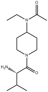 N-[1-((S)-2-AMino-3-Methyl-butyryl)-piperidin-4-yl]-N-ethyl-acetaMide Struktur