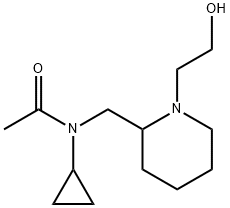 N-Cyclopropyl-N-[1-(2-hydroxy-ethyl)-piperidin-2-ylMethyl]-acetaMide Struktur