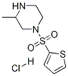 3-Methyl-1-(thiophene-2-sulfonyl)-piperazine hydrochloride Struktur